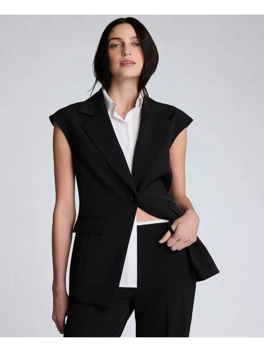 Женский роскошный жилет без рукавов из саржи Kenneth Cole