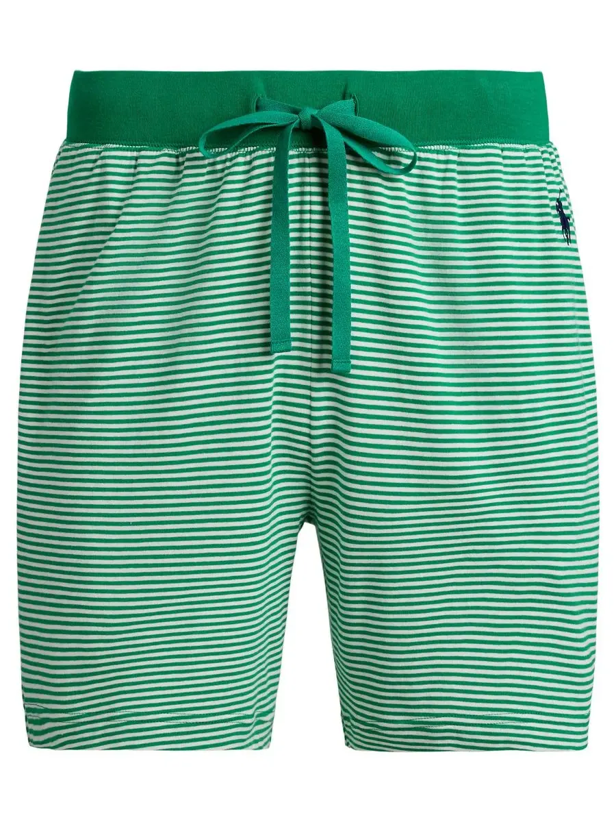 Мужские пижамные шорты в полоску Polo Ralph Lauren — изображение 4 из 4, белый/темно-синий