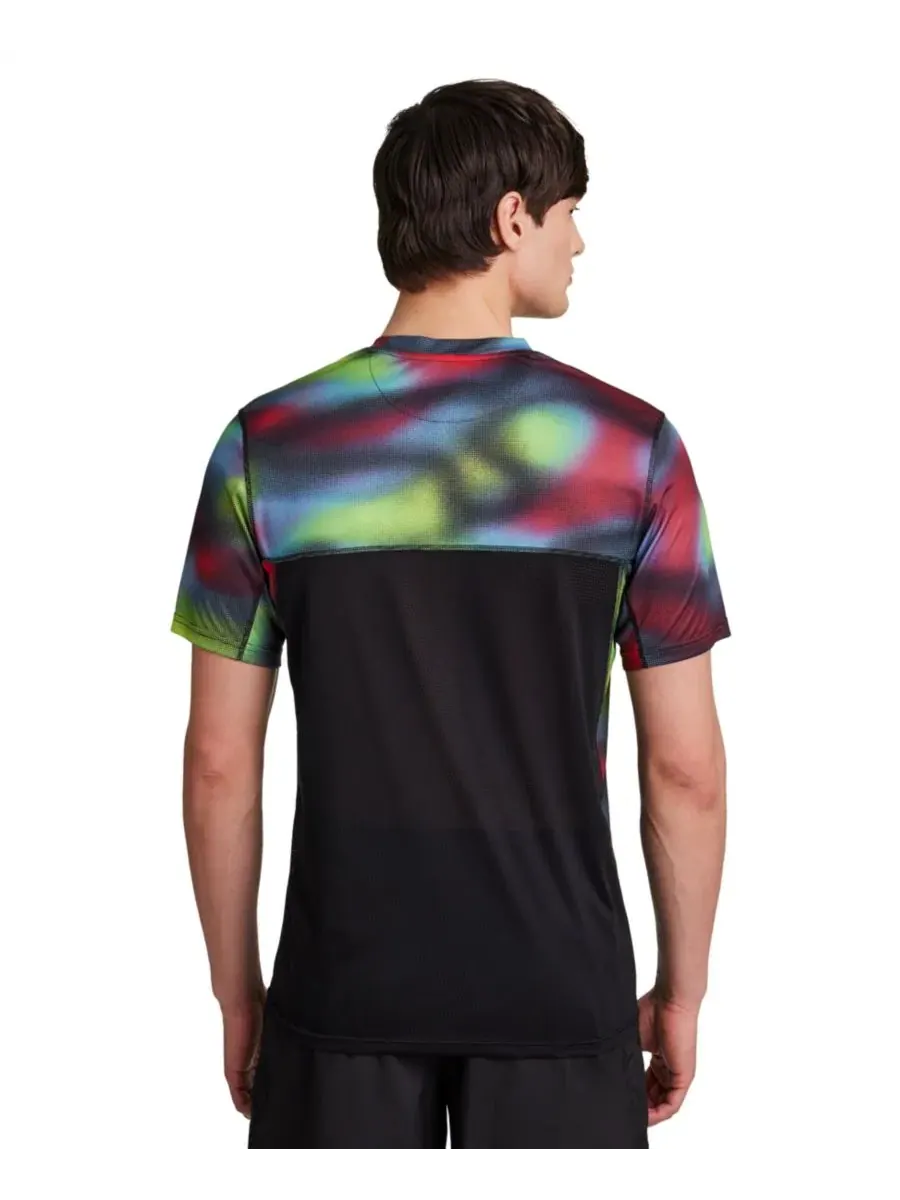 Мужская футболка с круглым вырезом и принтом Run Distort All Over Print Speed Crewneck Reebok — изображение 2 из 3