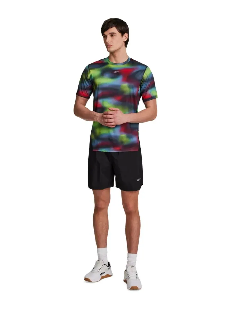 Мужская футболка с круглым вырезом и принтом Run Distort All Over Print Speed Crewneck Reebok — изображение 3 из 3