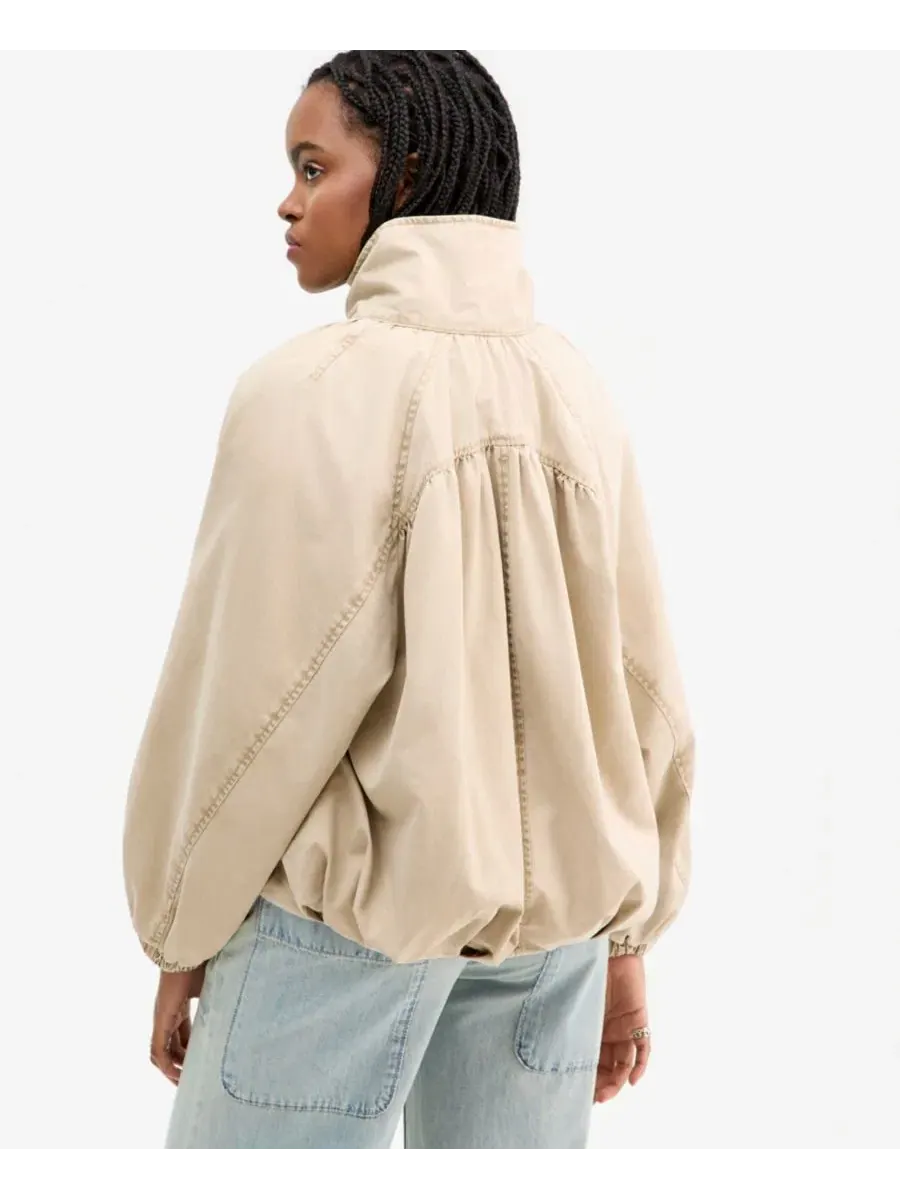 Женская куртка оверсайз Chelsea Utility с воротником-воронкой Free People — изображение 2 из 4, овсяный