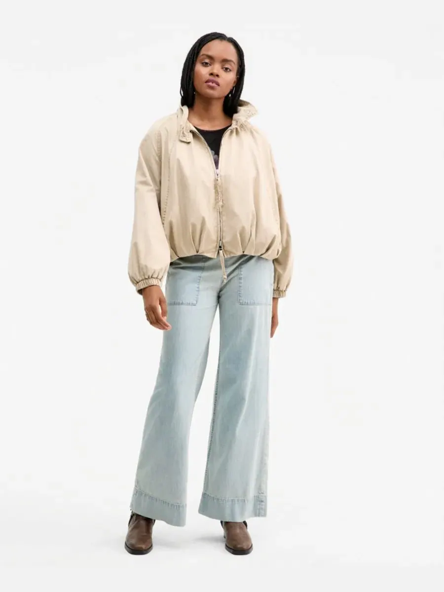 Женская куртка оверсайз Chelsea Utility с воротником-воронкой Free People — изображение 3 из 4, овсяный