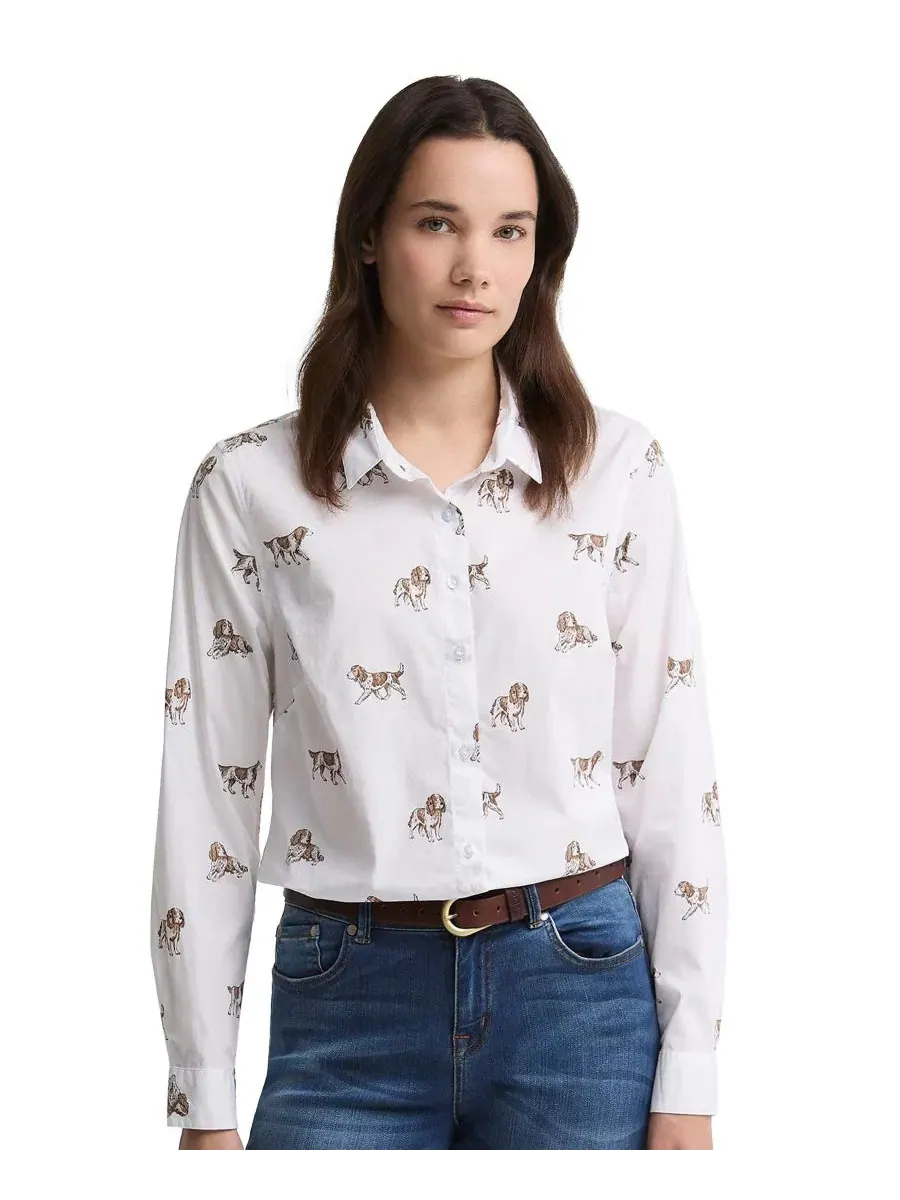 Женская рубашка Brambles Long-Sleeve Dog-Print Button-Down Barbour