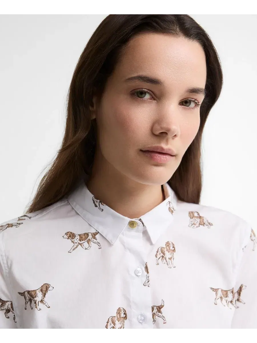 Женская рубашка Brambles Long-Sleeve Dog-Print Button-Down Barbour — изображение 4 из 6, мульти