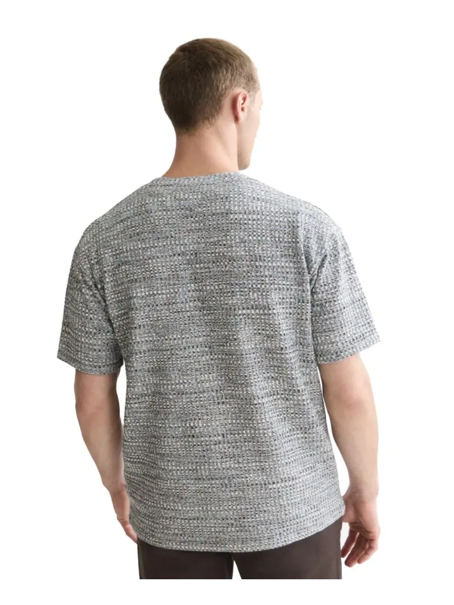 Футболка джаккардовая с коротким рукавом Regular Fit Scotch & Soda — изображение 4 из 6, темный синий