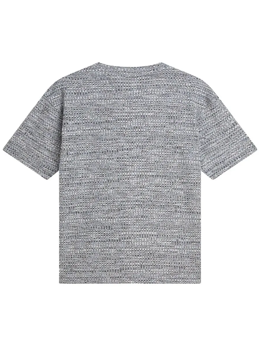 Футболка джаккардовая с коротким рукавом Regular Fit Scotch & Soda — изображение 6 из 6, темный синий