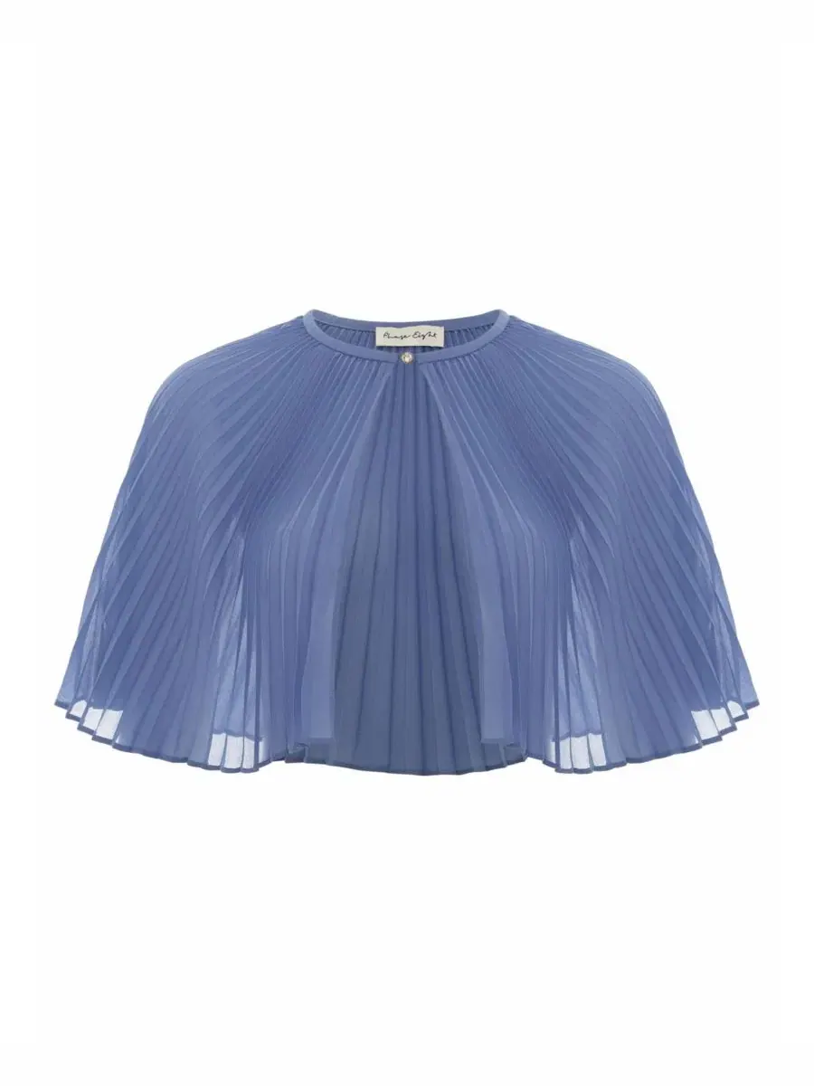 Женская куртка Anora Pleated с плиссировкой, полупрозрачная, укороченная Phase Eight — изображение 2 из 5, бледный синий