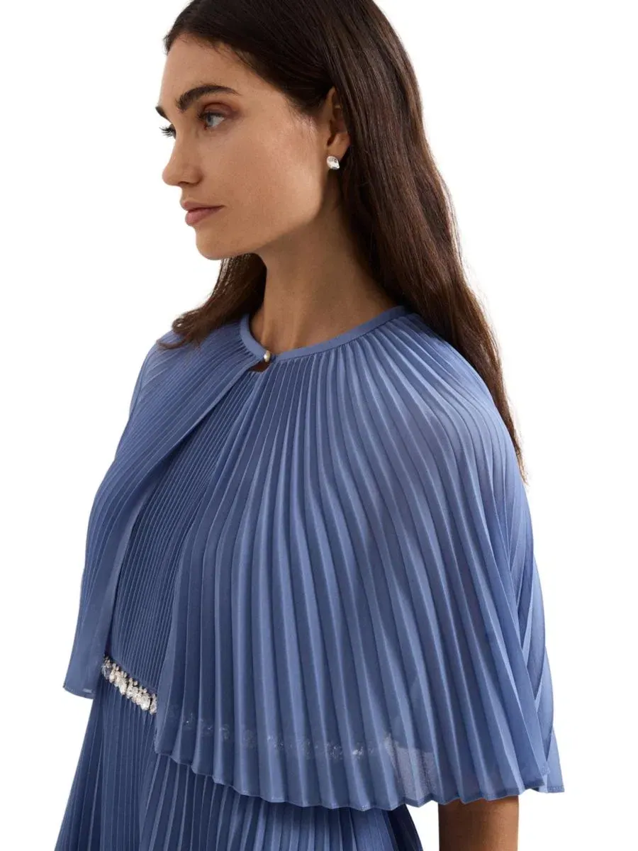 Женская куртка Anora Pleated с плиссировкой, полупрозрачная, укороченная Phase Eight — изображение 4 из 5, бледный синий