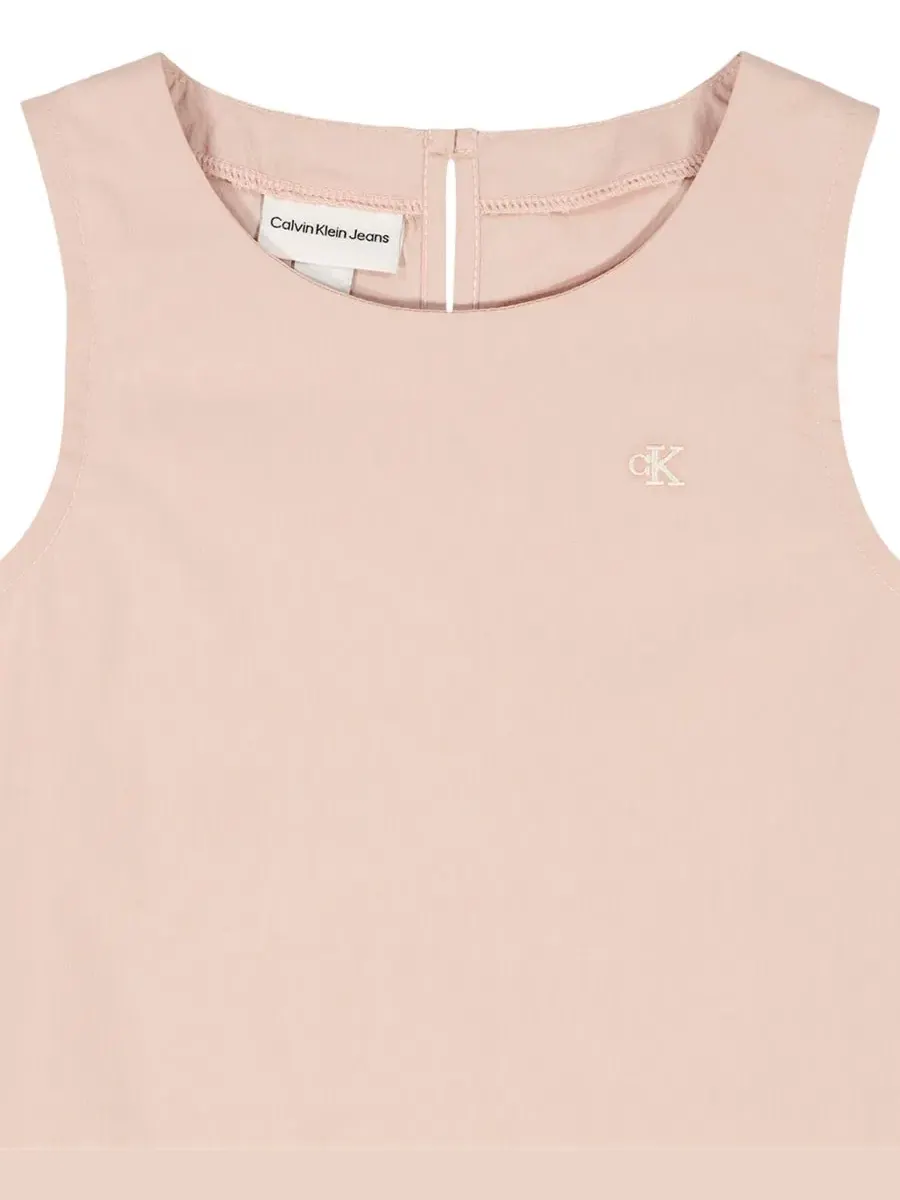 Комплект из топа без рукавов и широких брюк Calvin Klein — изображение 3 из 6, розовый