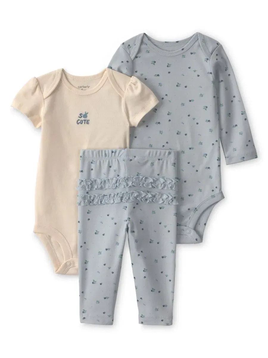 Комплект боди и брюк с принтом черники Blueberry Print Carter's