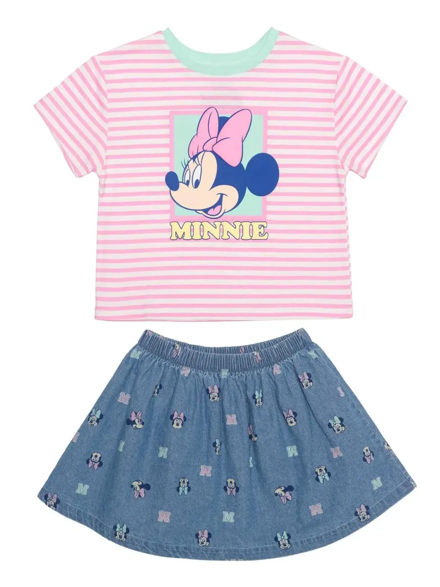 Комплект из футболки и юбки с принтом Minnie Mouse Disney