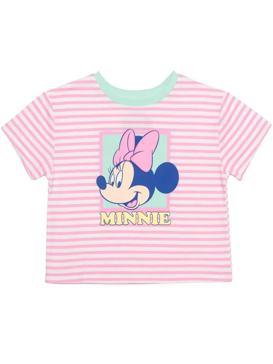 Комплект из футболки и юбки с принтом Minnie Mouse Disney — изображение 3 из 8, розовый/синий