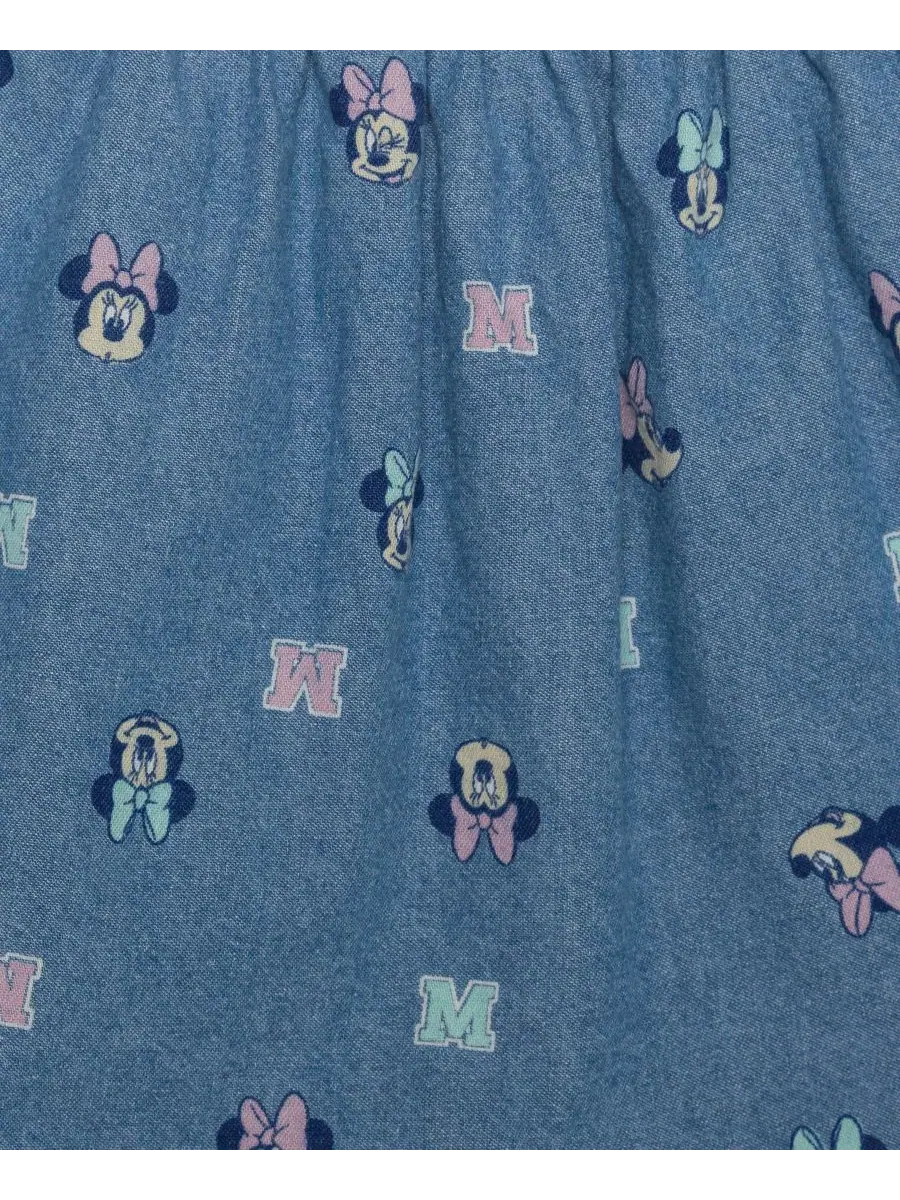 Комплект из футболки и юбки с принтом Minnie Mouse Disney — изображение 7 из 8, розовый/синий
