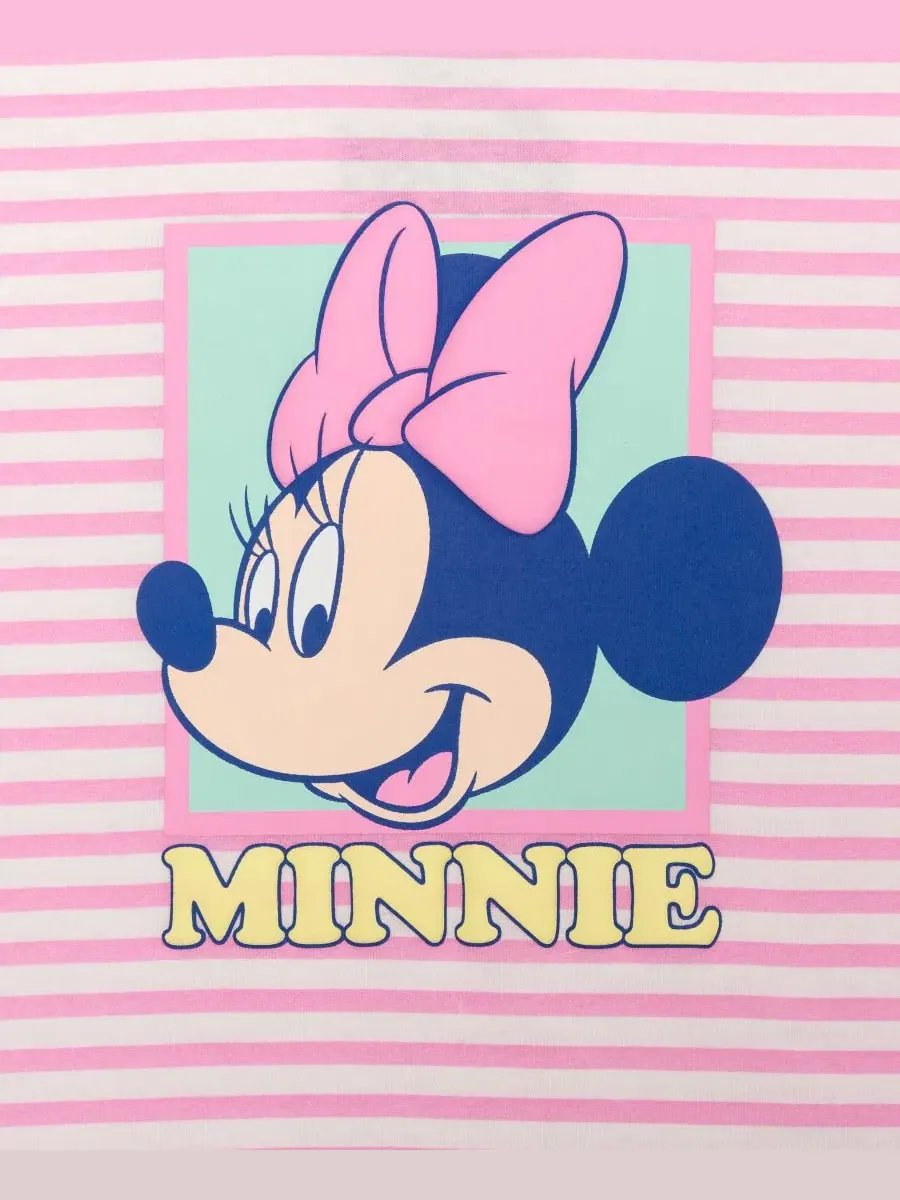 Комплект из футболки и юбки с принтом Minnie Mouse Disney — изображение 8 из 8, розовый/синий