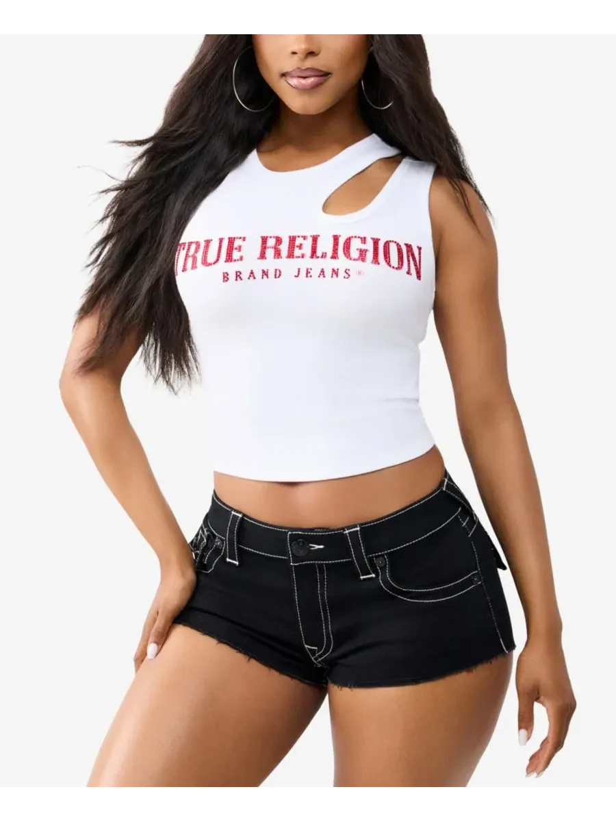 Топ с кристаллами и вырезами True Religion
