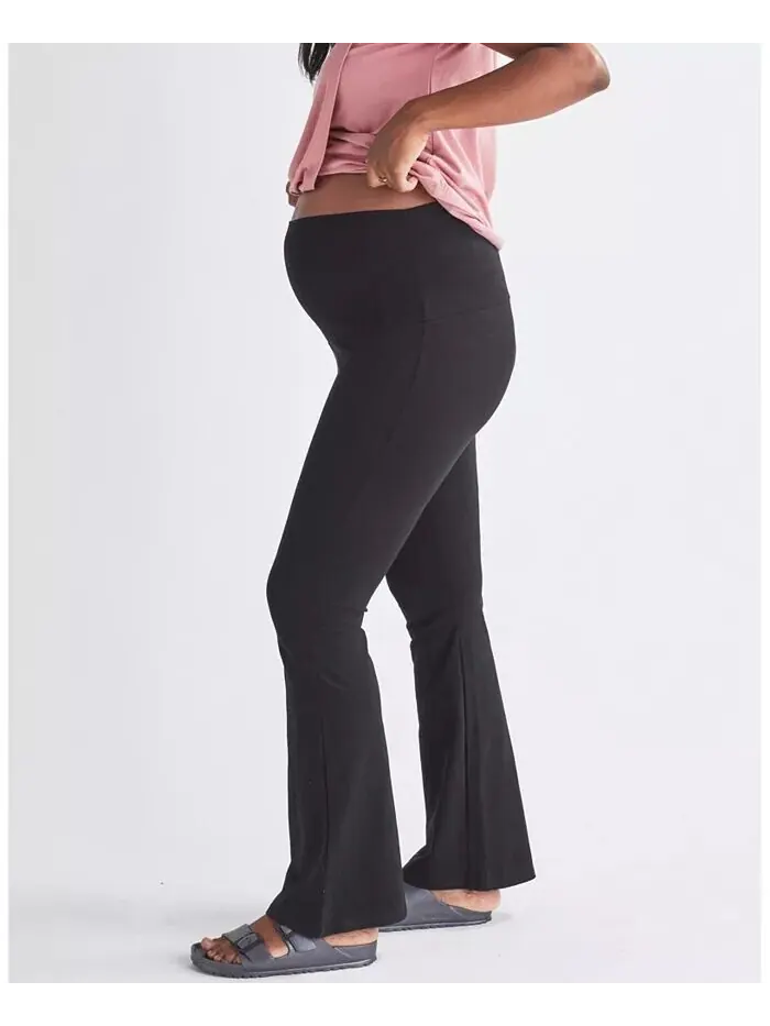 Черные расклешенные брюки Maternity Angel Deluxe ANGEL MATERNITY — изображение 2 из 3, черный