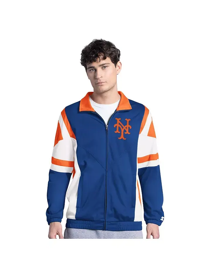 Мужская трикотажная толстовка New York Mets Contender на молнии