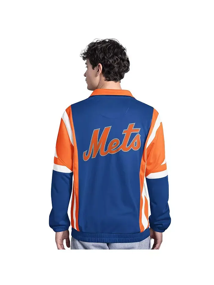 Мужская трикотажная толстовка New York Mets Contender на молнии — изображение 2 из 2, оранжевый