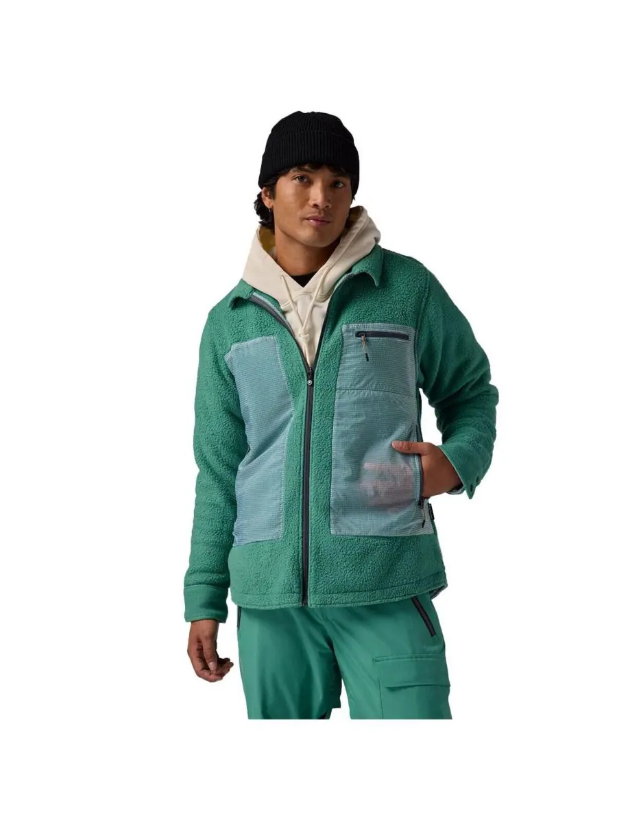 Мужская флисовая куртка Wander Pile-Fleece Shirt Jacket - Флисовые куртки Backcountry