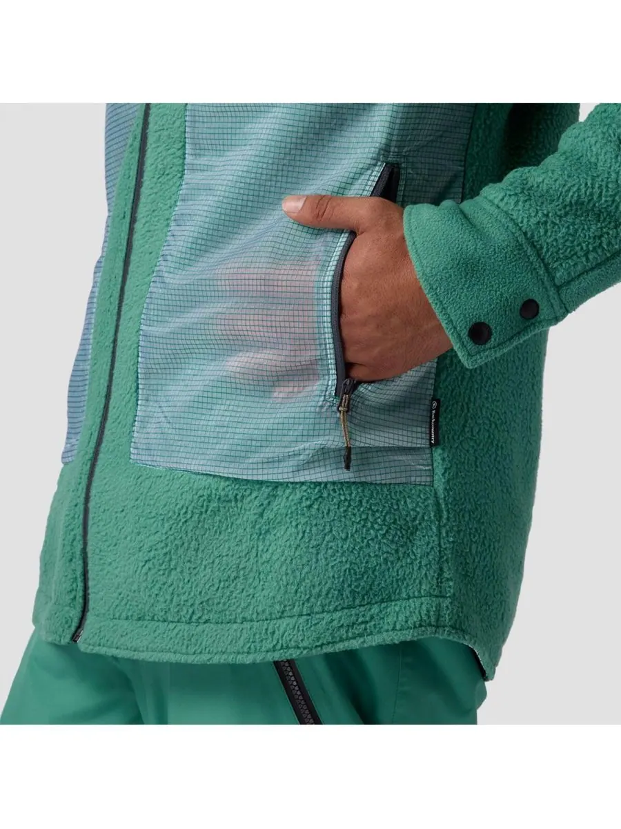 Мужская флисовая куртка Wander Pile-Fleece Shirt Jacket - Флисовые куртки Backcountry — изображение 5 из 7, зеленый