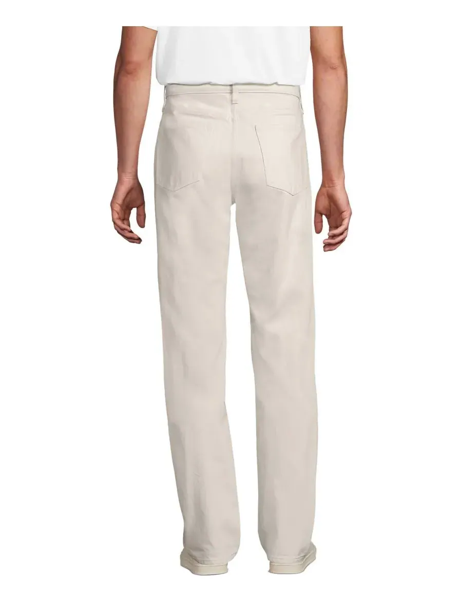 Мужские джинсы Stretch Classic Fit Natural Jean Lands' End — изображение 2 из 3, натуральный