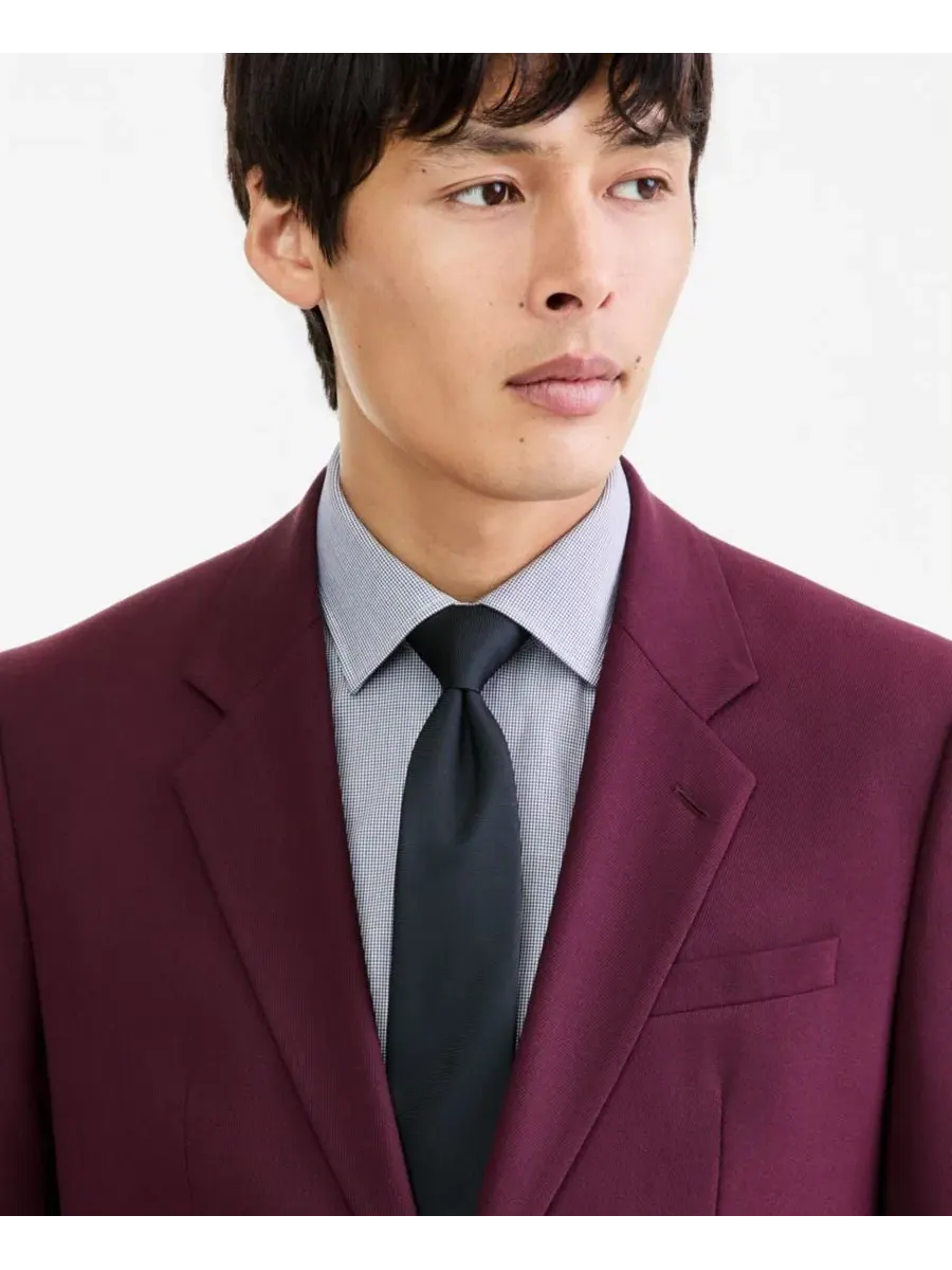 Пиджак мужской modern fit с лацканами Hugo Boss — изображение 3 из 4, бордовый