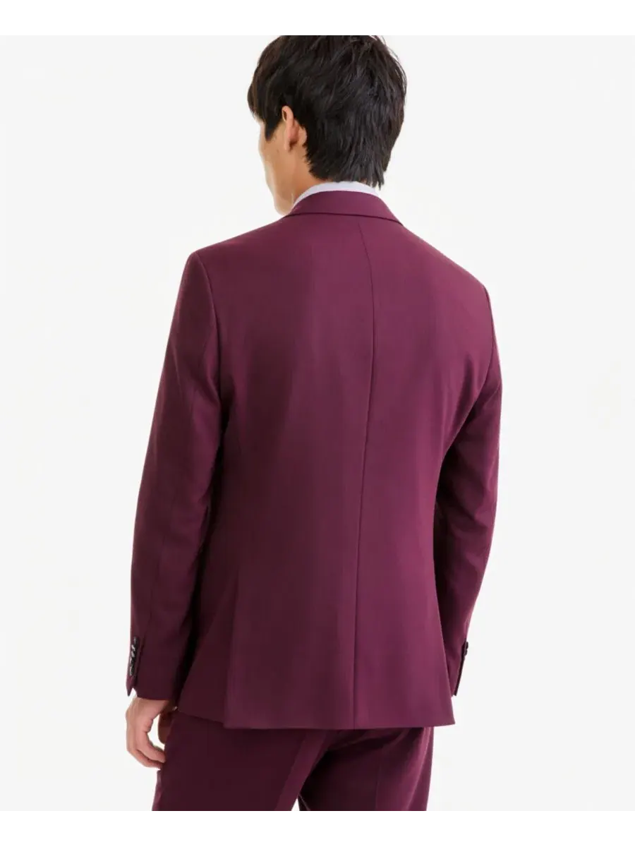 Пиджак мужской modern fit с лацканами Hugo Boss — изображение 4 из 4, бордовый