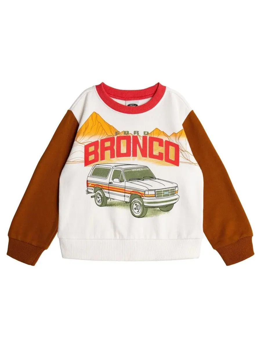 Комплект из свитшота и джоггеров с принтом Ford Bronco Ford Motor Company — изображение 3 из 3, кремовый коричневый