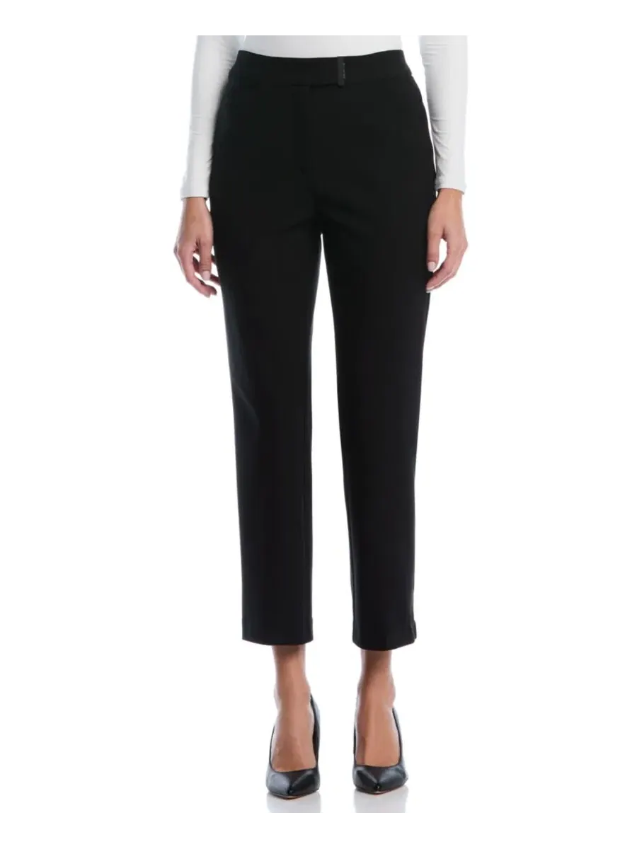 Брюки прямого кроя до щиколотки с удлиненным поясом Petite Extended Tab Straight-Leg Ankle Pants