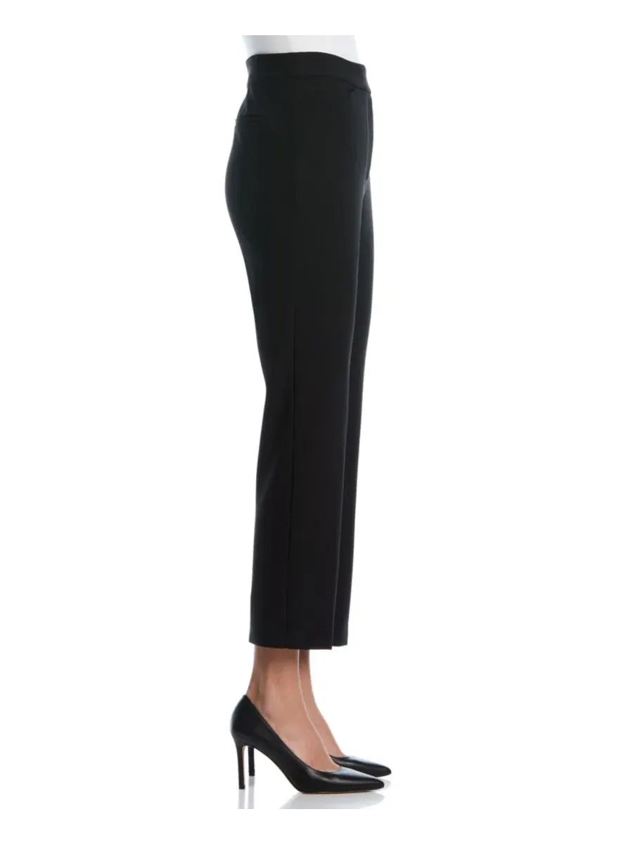 Брюки прямого кроя до щиколотки с удлиненным поясом Petite Extended Tab Straight-Leg Ankle Pants — изображение 3 из 5, черный