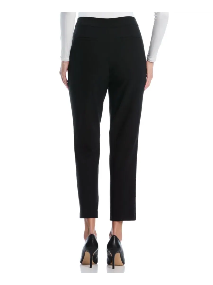 Брюки прямого кроя до щиколотки с удлиненным поясом Petite Extended Tab Straight-Leg Ankle Pants — изображение 5 из 5, черный