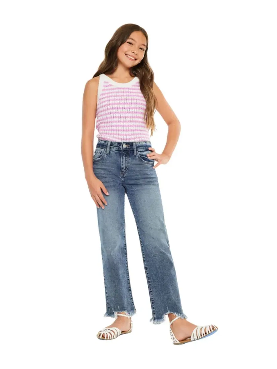 Джинсы скинни с высокой посадкой Bianca High Rise Slim Straight KanCan