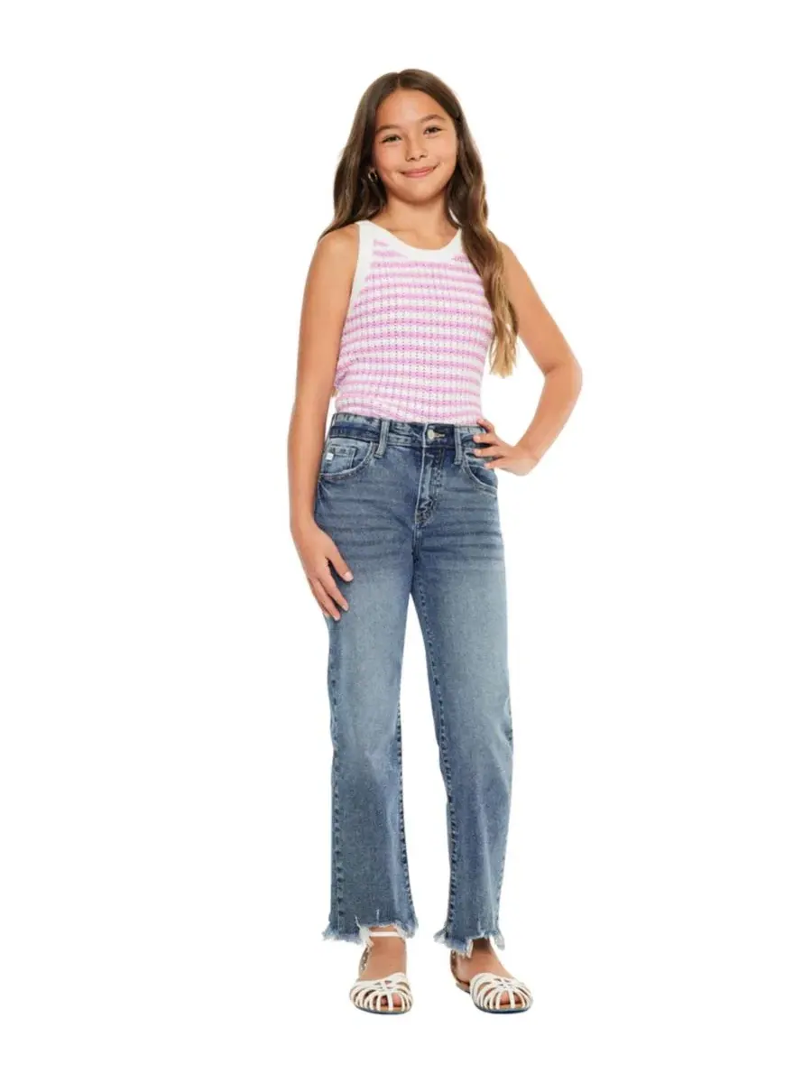 Джинсы скинни с высокой посадкой Bianca High Rise Slim Straight KanCan — изображение 4 из 7, черный