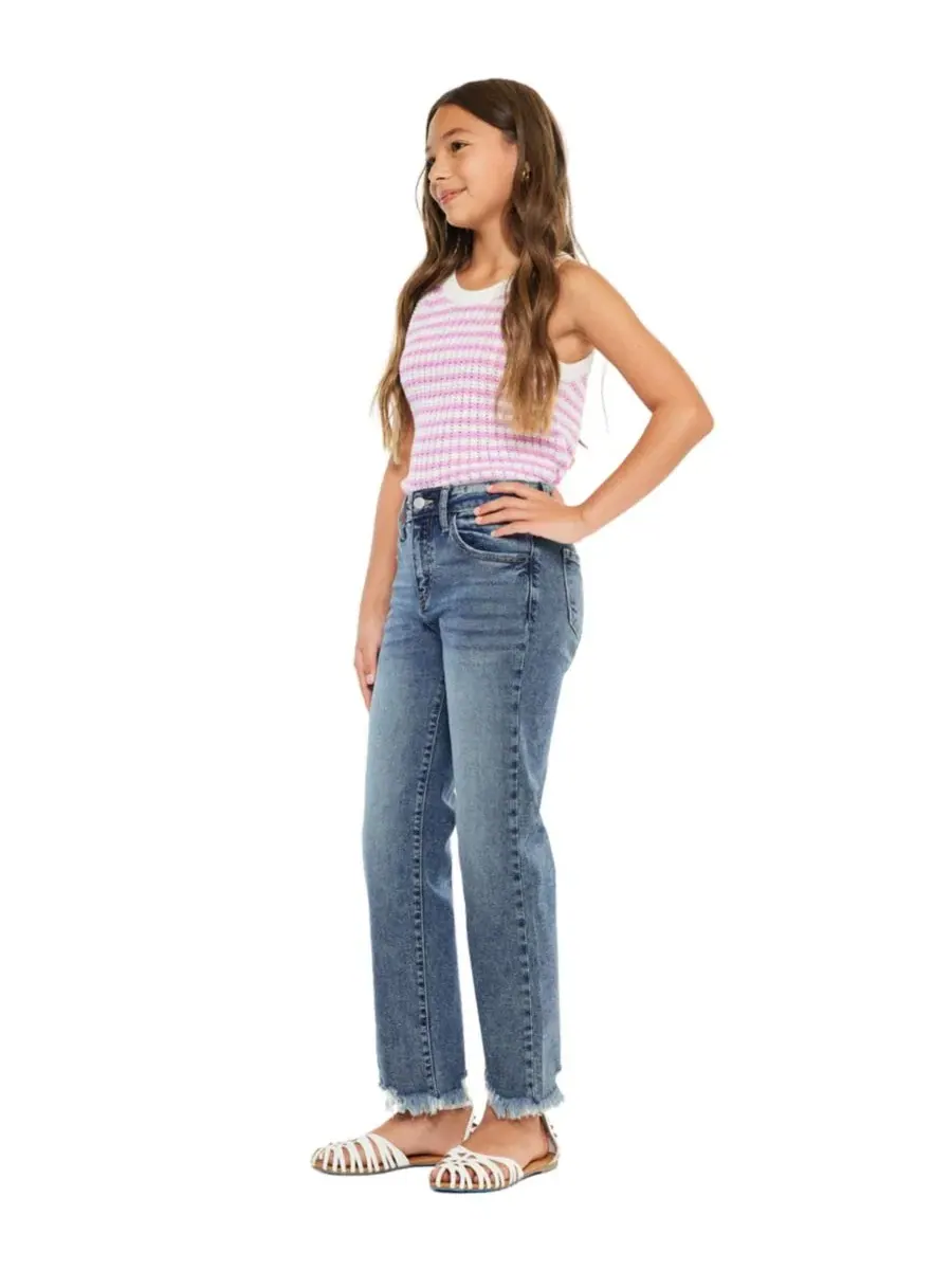 Джинсы скинни с высокой посадкой Bianca High Rise Slim Straight KanCan — изображение 5 из 7, черный