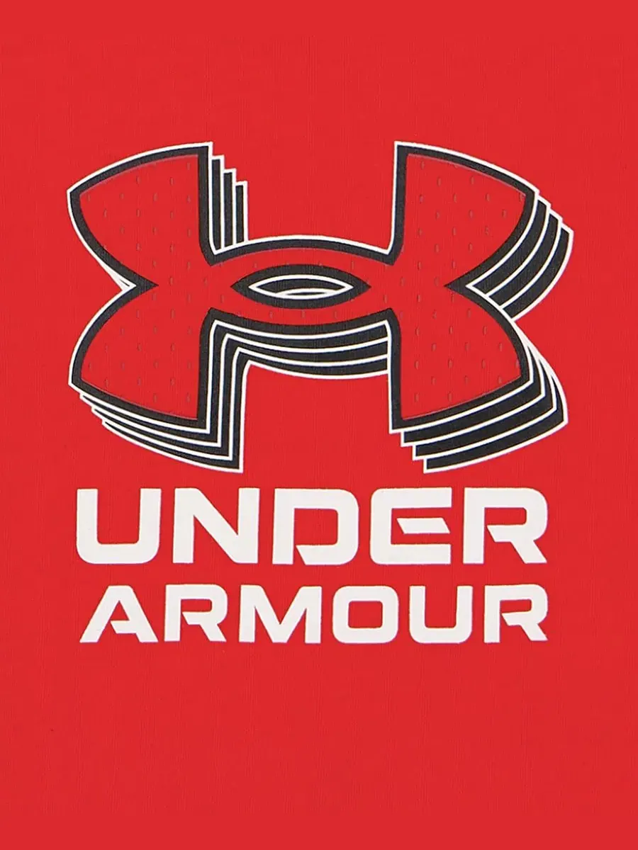 Комплект из 3 предметов: худи с длинным рукавом, футболка и джоггеры Under Armour — изображение 4 из 5, черный/красный