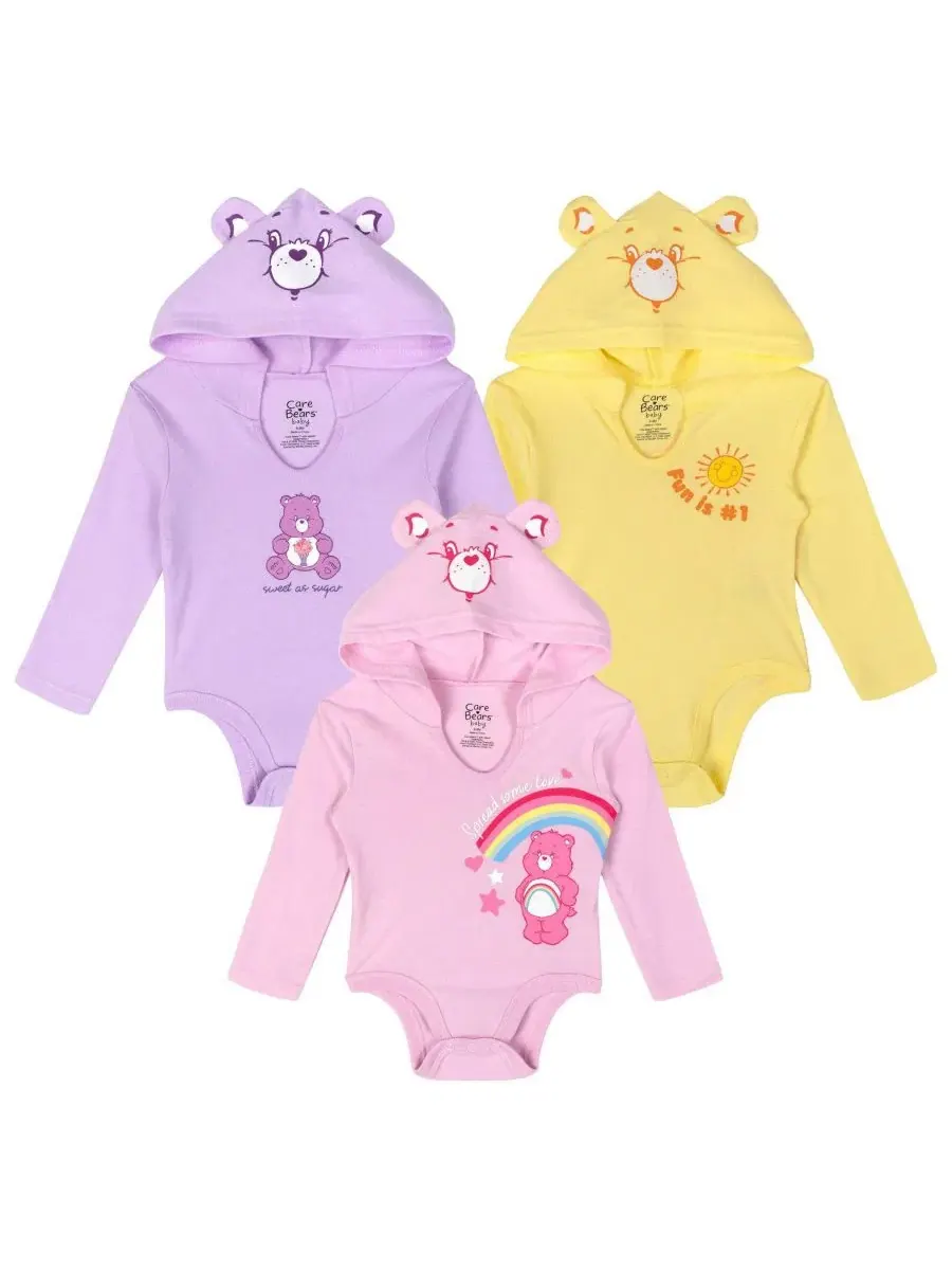 Комплект из 3 боди-комбинезонов с капюшоном Care Bears Care Bears Multi
