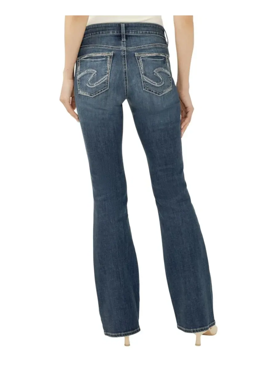Джинсы женские Suki Mid-Rise Bootcut Luxe Stretch Silver Jeans Co. — изображение 4 из 8, закат оранжевый