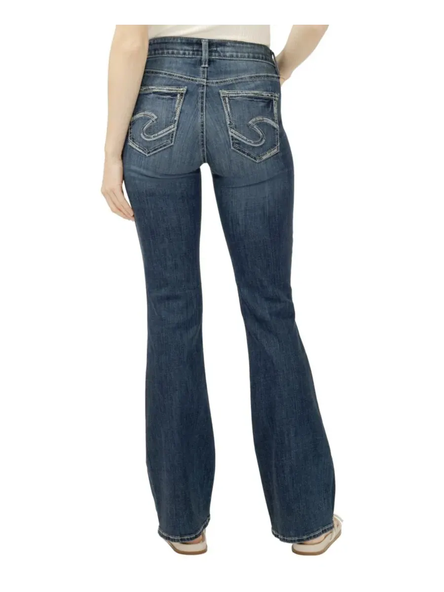 Джинсы женские Suki Mid-Rise Bootcut Luxe Stretch Silver Jeans Co. — изображение 5 из 8, закат оранжевый
