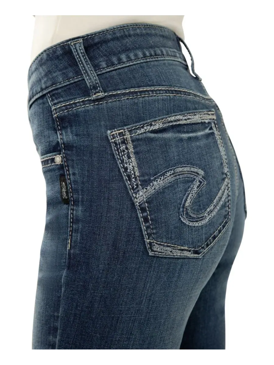 Джинсы женские Suki Mid-Rise Bootcut Luxe Stretch Silver Jeans Co. — изображение 7 из 8, закат оранжевый