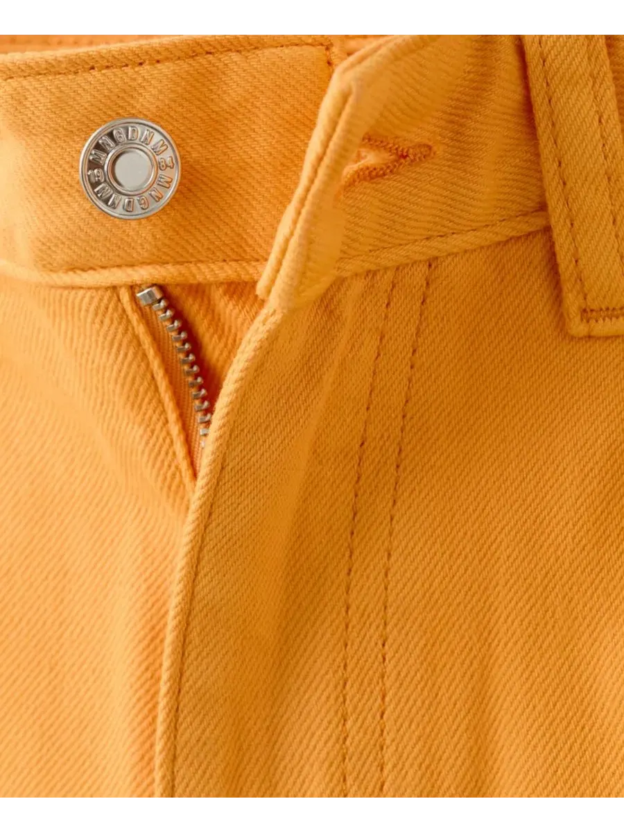 Джинсы прямого кроя с заниженной талией MANGO — изображение 5 из 6, оранжевый