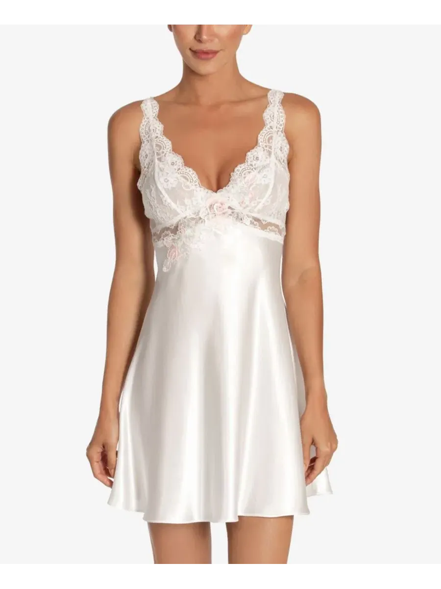 Женская ночная сорочка с кружевной отделкой, Bridal Bouquet Linea Donatella — изображение 2 из 5, белый