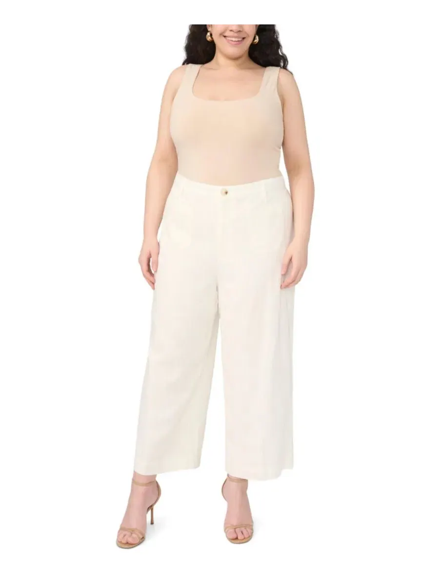 Брюки с запахом с боковыми карманами, модель Plus Size Front Patch Pocket Ankle-Length Vince Camuto