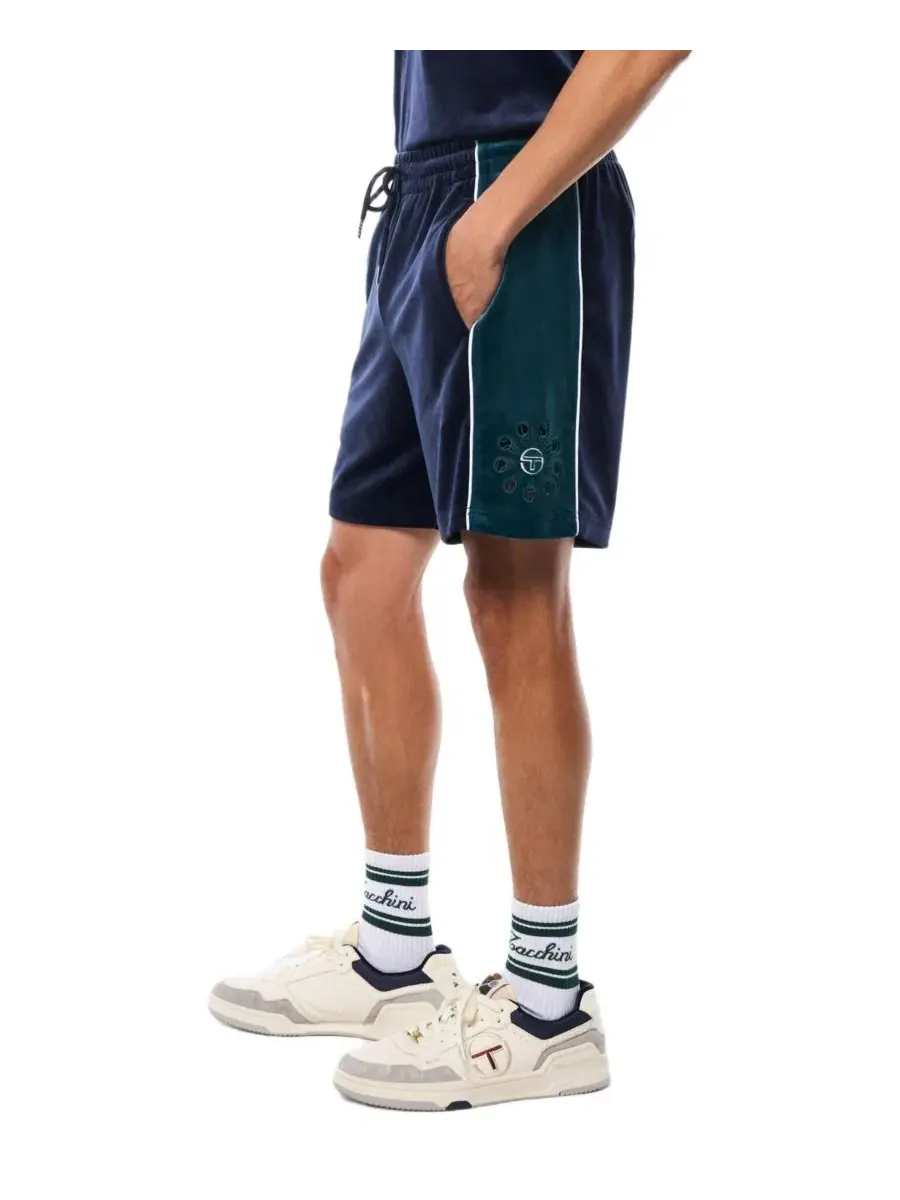 Шорты из велюра с эластичным поясом Cresta Velour Sergio Tacchini — изображение 3 из 5, синий
