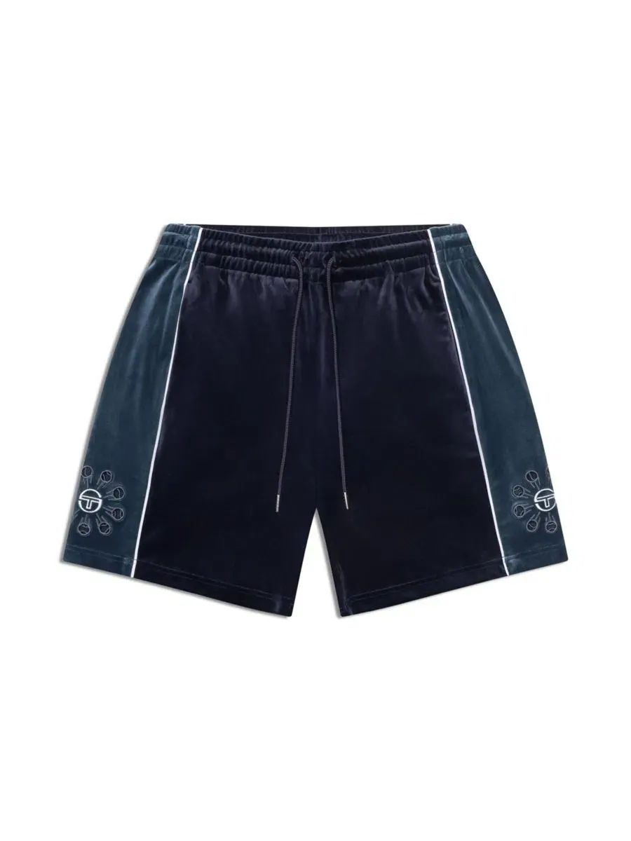 Шорты из велюра с эластичным поясом Cresta Velour Sergio Tacchini — изображение 5 из 5, синий
