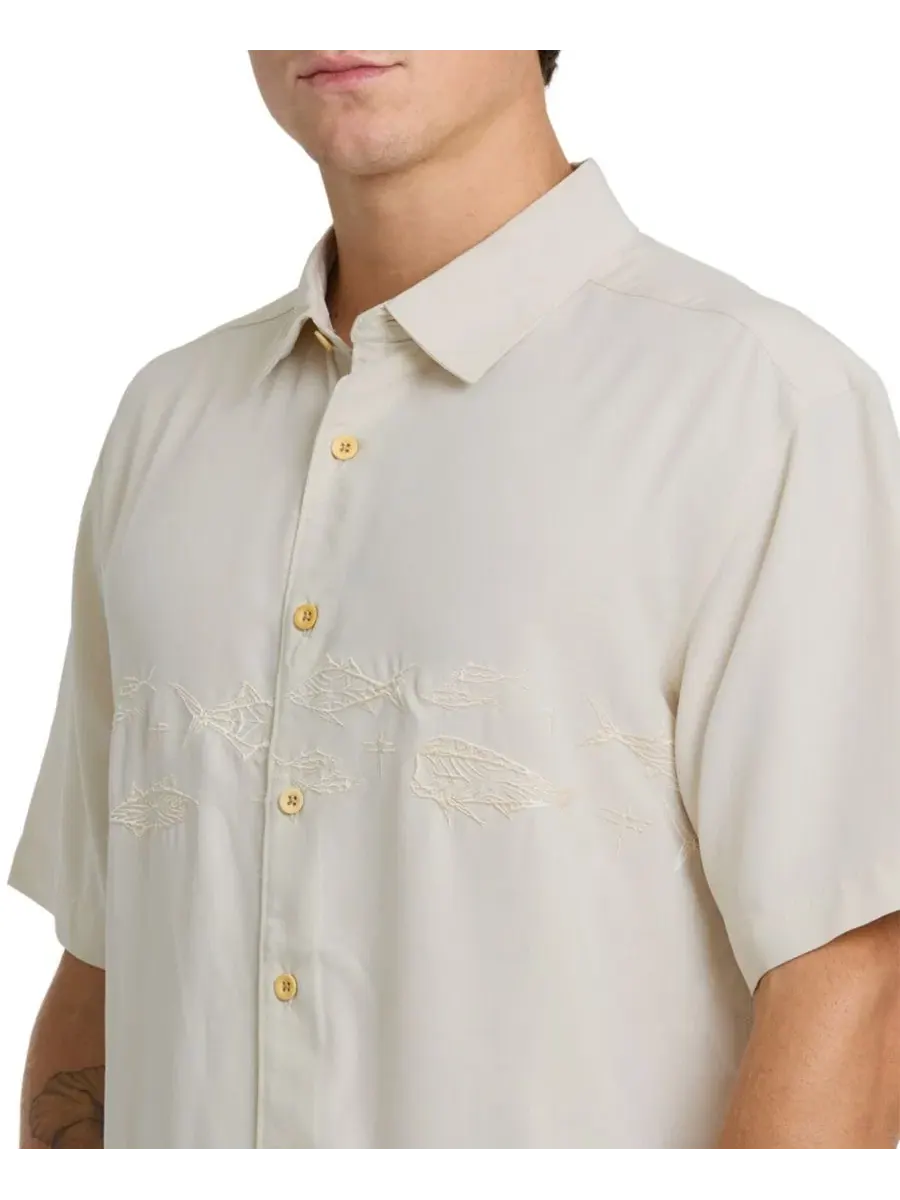 Рубашка с коротким рукавом Waterman Offshore Short-Sleeve Quiksilver Waterman — изображение 2 из 3, лунный свет