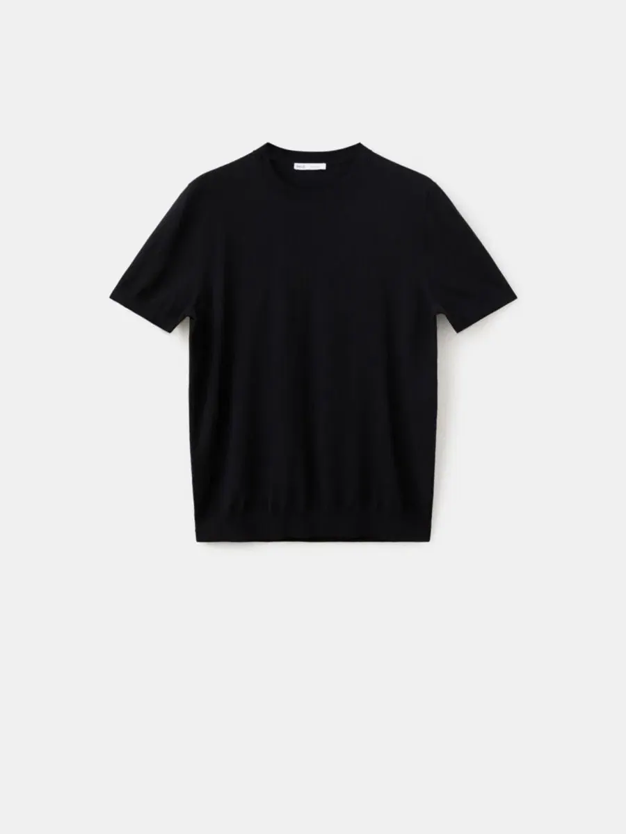 Футболка с коротким рукавом MANGO — изображение 6 из 6, черный