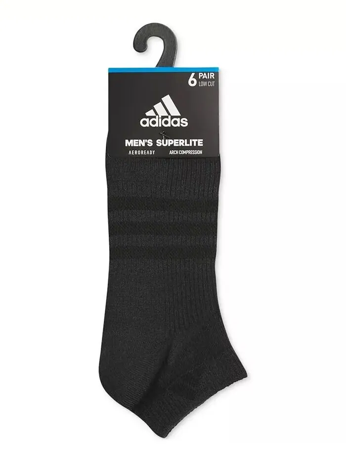 Мужские носки Superlite 3.0 Low Cut — 6 шт adidas — изображение 5 из 6, черный