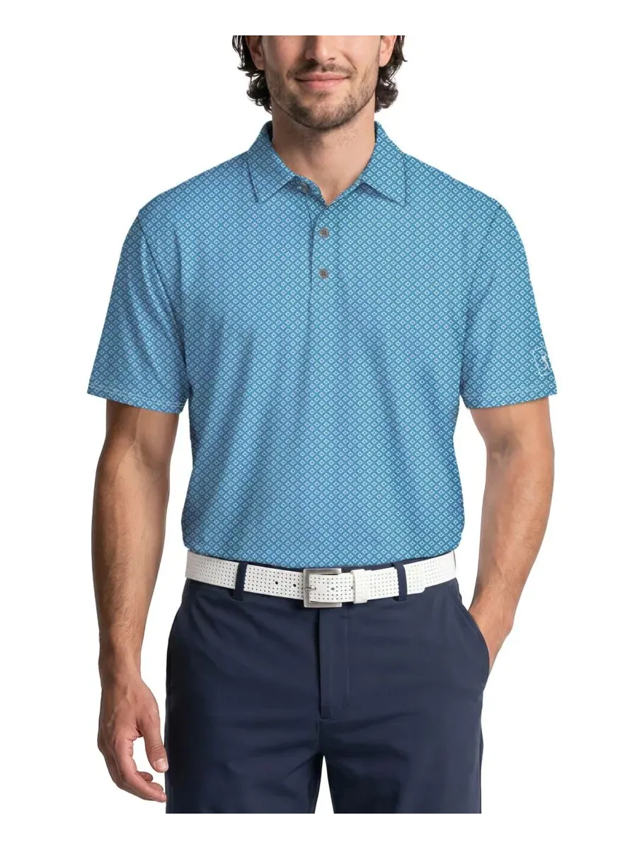 Мужское поло с геометрическим принтом PGA TOUR, Faience