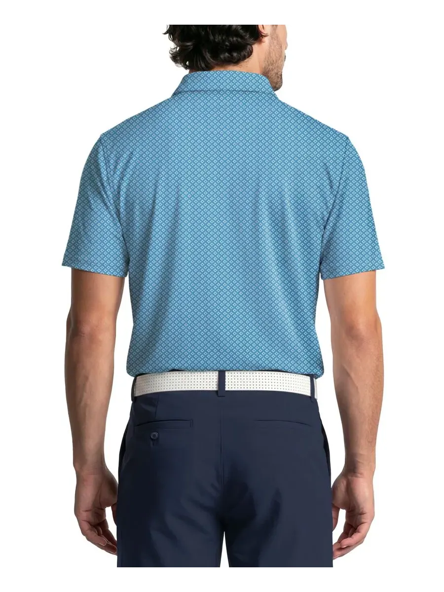 Мужское поло с геометрическим принтом PGA TOUR, Faience — изображение 4 из 4
