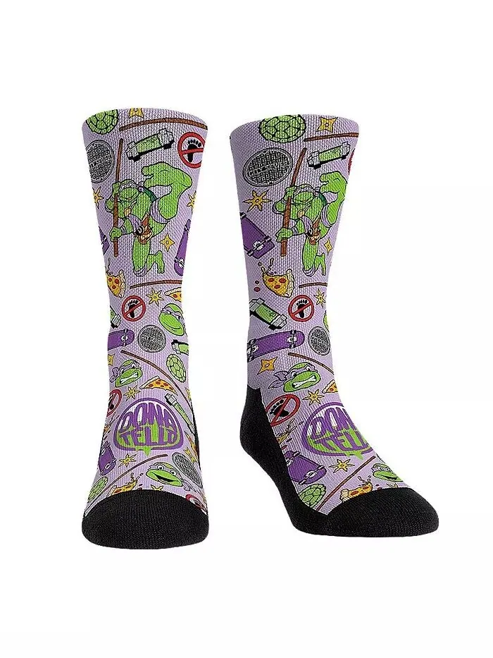 Носки Rock Em Носки унисекс Черепашки Ниндзя Donatello Kaboom Crew Носки Rock 'Em — мульти